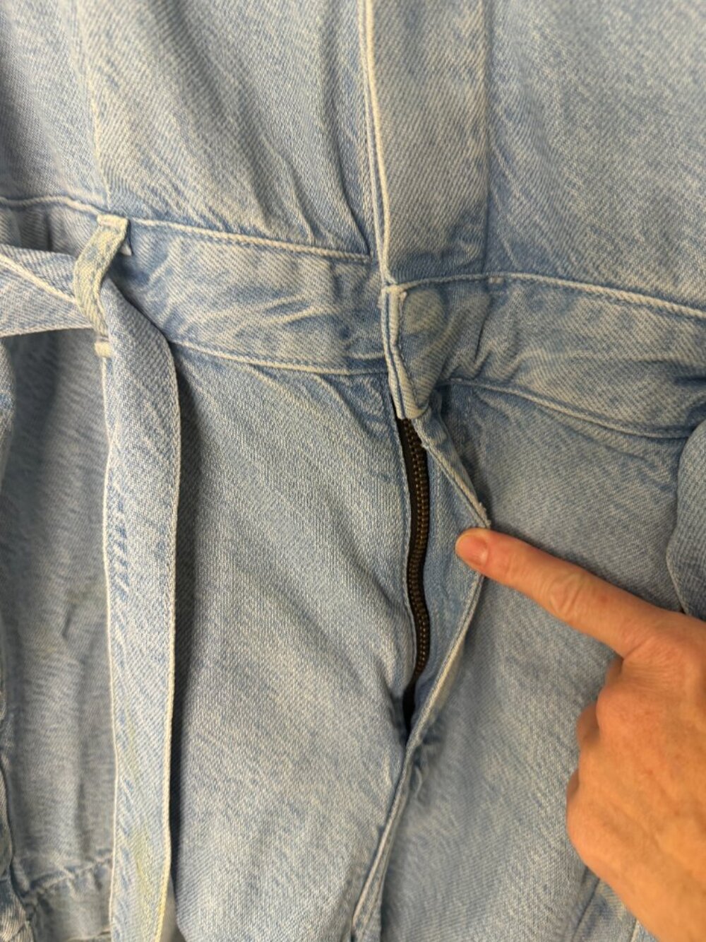 NWOT Rag & Bone Denim Utility Romper- XS- Blue Belted Short Sleeve- MSRP $398 - Picture 9 of 15